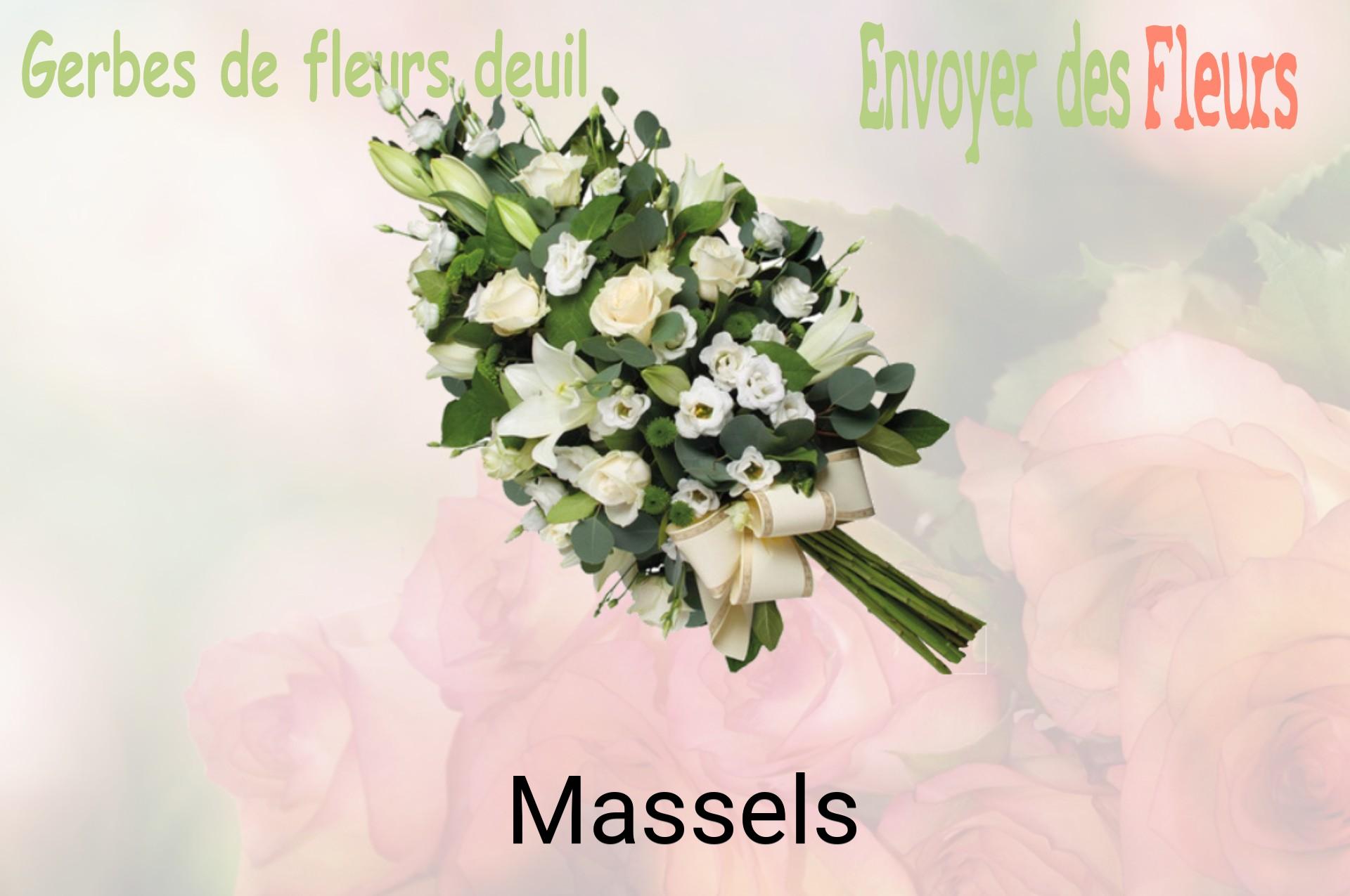 Gerbe de fleurs de deuil livrée à Massels